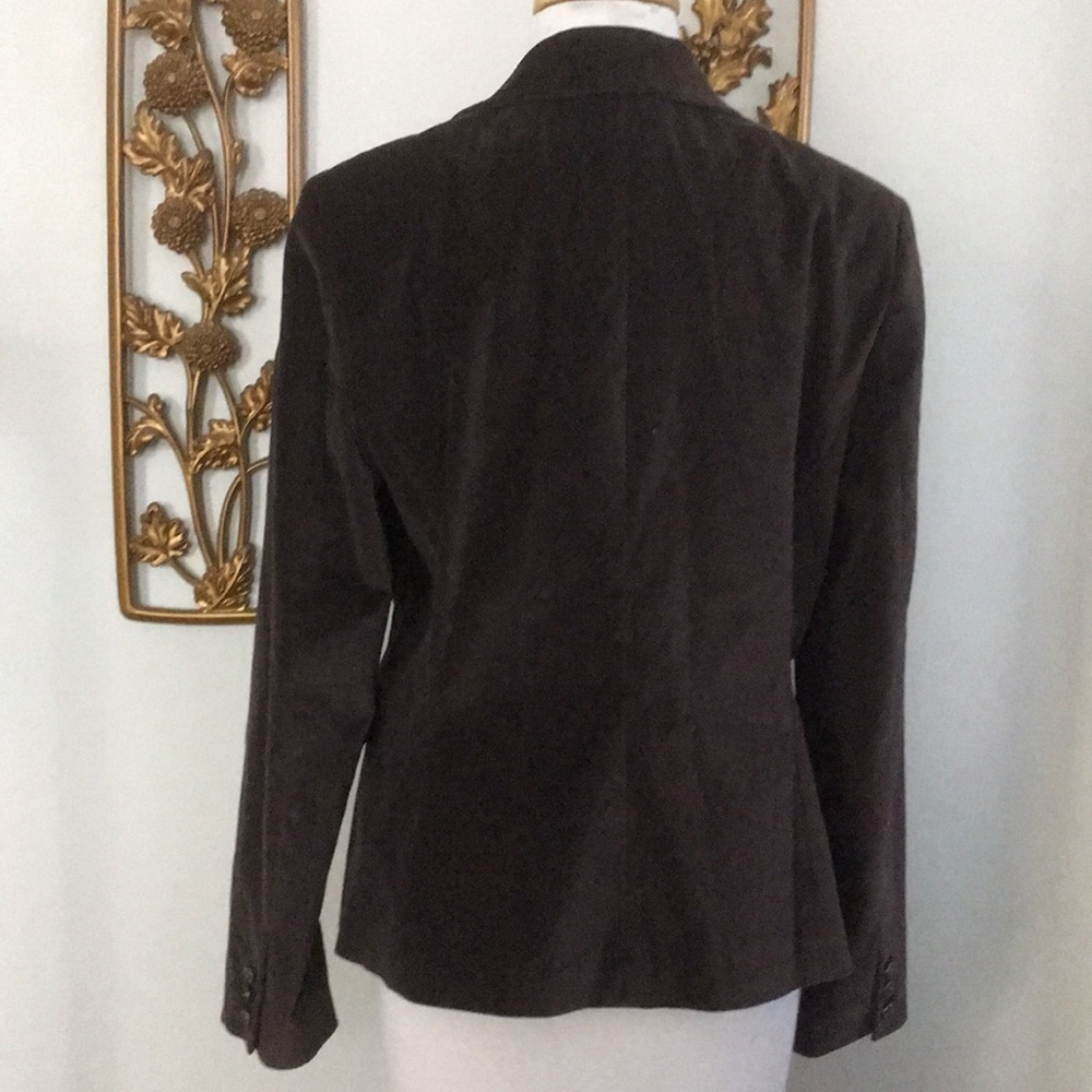 SOLD 🔥Tahari Brown Velvet Blazer Size 14 - Picture 3 of 5